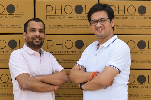 Phool.co co-founders Ankit Agarwal and Prateek Kumar Phool.co co-founders Ankit Agarwal and Prateek Kumar
