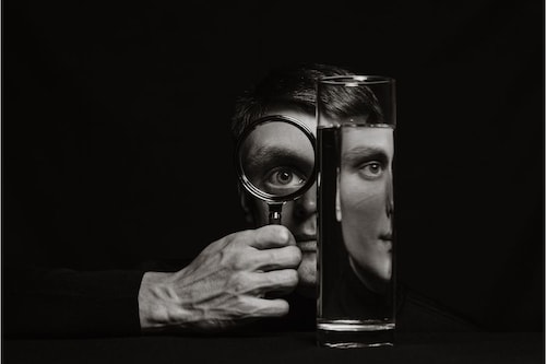 "Every mirror is false," Malcolm de Chazal reminded us, "because it repeats something it has not witnessed." Image: Shutterstock "Every mirror is false," Malcolm de Chazal reminded us, "because it repeats something it has not witnessed." Image: Shutterstock