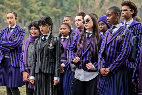 The series "Wednesday," starring Jenna Ortega in the lead role, was released on November 23, 2022 on Netflix. Image: Vlad Cioplea/Netflix The series "Wednesday," starring Jenna Ortega in the lead role, was released on November 23, 2022 on Netflix. Image: Vlad Cioplea/Netflix