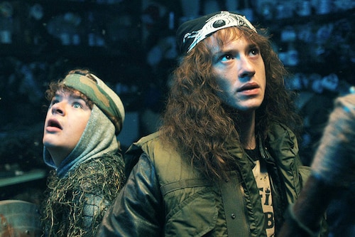 Eddie Munson"s character, played by Joseph Quinn (right), performed the guitar solo for Metallica"s "Master of Puppets" in Season 4 of "Stranger Things."
Image: Courtesy of Netflix