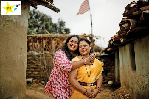 Chabi Gupta"s mother, Anita Gupta, seen here with the Gucci belt she reprimanded Chabi for.