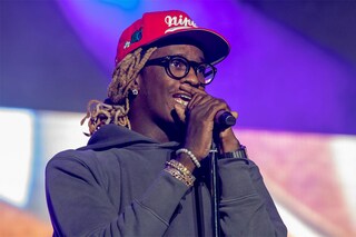 Young Thug was arrested on Tuesday, May 10, 2022, along with 27 other artists from his label, Young Slime Life. Image: SUZANNE CORDEIRO / AFPÂ©