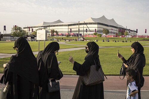 General view of the Al Bayt Stadium ahead of the FIFA World Cup Qatar 2022 <br>Image: Marko Djurica / Reuters