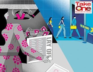 The past few months have been difficult for people working in the private sector in India, particularly for employees of tech companies. It’s not just the startups that are laying off people, but also storied IT services organisations. Illustration: Chaitanya Surpur