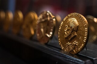 Established more than 120 years ago before Europe was ravaged by two world wars, the Nobel prizes will celebrate those who have "conferred the greatest benefit on mankind" after a year marked by bloodshed and devastation in Ukraine. Image: Jonathan Nackstrand/AFP&nbsp