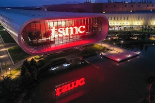 This aerial photo shows the view of a Taiwan Semiconductor Manufacturing Company (TSMC) factory in Nanjing, in China"s eastern Jiangsu province. Image: AFP/China OUT