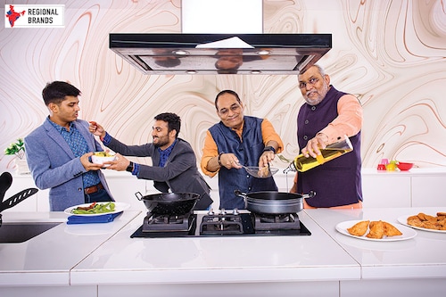 (From left): Devang, Chirag, Ramesh and Suresh Kaneriya, partners, Kaneriya Oil Industries
Image: Mexy Xavier