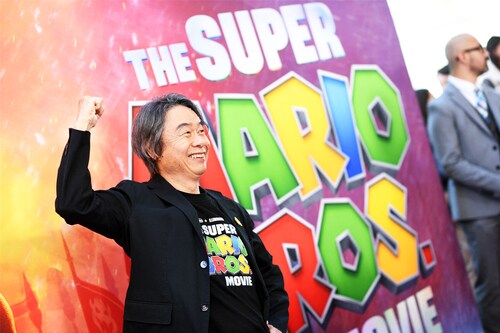 Japanese producer and video game designer Shigeru Miyamoto attends Universal"s "The Super Mario Bros. Movie" special screening at the Regal LA Live in Los Angeles, April 1, 2023.
Image: Valerie Macon / AFP Japanese producer and video game designer Shigeru Miyamoto attends Universal"s "The Super Mario Bros. Movie" special screening at the Regal LA Live in Los Angeles, April 1, 2023.
Image: Valerie Macon / AFP