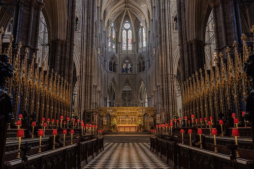 General views inside Westminster Abbey. Westminster Abbey has been used as Britain’s coronation church since William the Conqueror in 1066, with the exception of kings Edward V and Edward VIII, who were not crowned. King Charles III will be the 40th reigning monarch to be crowned there during a ceremony on May 6, 2023.
Image: Dan Kitwood/Getty Images