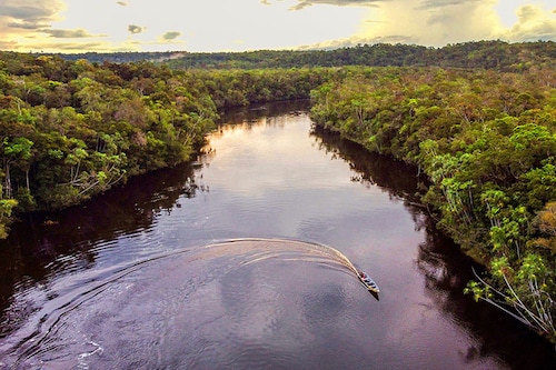 Aerial view of the Pira Parana River, Vaupes province, Colombia
Image: Juan Pablo Pino / AFP Aerial view of the Pira Parana River, Vaupes province, Colombia
Image: Juan Pablo Pino / AFP
