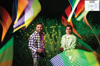 Harsh Agrawal and Nikita Tiwari of NEERX
Image: Madhu Kapparath light painting: Kapil Kashyap
