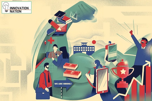 Innovation in the economy leads to the creation of better goods and services that improve lives, and drives progress and economic growth
Illustration: Chaitanya Dinesh Surpur Innovation in the economy leads to the creation of better goods and services that improve lives, and drives progress and economic growth
Illustration: Chaitanya Dinesh Surpur