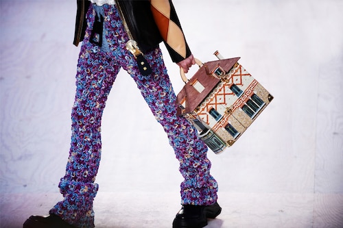 Louis Vuitton"s dollhouse handbag for the spring-summer 2023 season.
Photography Julien De Rosa/ AFP