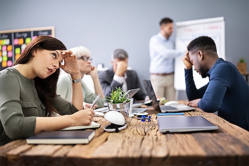 Most meetings could be replaced by a simple written document or a chat channel on Slack.
Image: Shutterstock