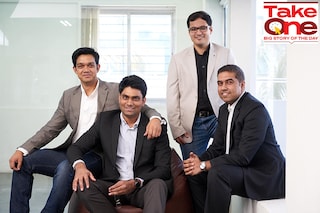 (L-R) Rahul Singh, VP - Engineering and Whole Time Director Ankit Mehta, CEO, Ashish Bhat, VP - R&ampD and Vipul Joshi, CFO Photo courtesy: ideaForge