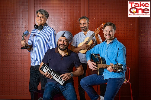 From left: Dhruvank Vaidya, head of podcasts, Spotify India Amarjit Singh Batra, general manager, SAMEA (South Asia, Middle East, Africa) and managing director, Spotify India Rahul Balyan, head of music, Spotify India and Gustav Gyllenhammar, vice president, Markets and Subscriber Growth at Spotify
Image: Neha mithbawkar for Forbes India From left: Dhruvank Vaidya, head of podcasts, Spotify India Amarjit Singh Batra, general manager, SAMEA (South Asia, Middle East, Africa) and managing director, Spotify India Rahul Balyan, head of music, Spotify India and Gustav Gyllenhammar, vice president, Markets and Subscriber Growth at Spotify
Image: Neha mithbawkar for Forbes India