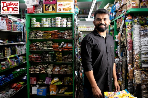 Rosbin P B, ONDC user and owner of Greenmart supermarket
Image: Selvaprakash Lakshmanan for Forbes India