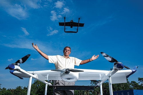 Satya Chakravarthy, Founder of The ePlane Company, envisions hundreds of air taxis flying over our cities Satya Chakravarthy, Founder of The ePlane Company, envisions hundreds of air taxis flying over our cities