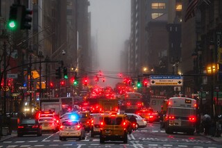 US research suggests that air pollution is linked with stress and depression, putting under-65s at increased risk of dying from cardiovascular disease.
Image: Charly Triballeau  / AFPÂ©