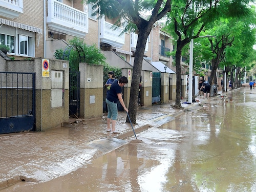 Europe—most notably Spain—also suffered tremendous downpours that caused deadly flash flooding. 
Image: Jose Jordan / AFPÂ©