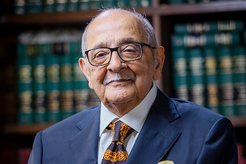 Former Supreme court advocate Fali Nariman passed away on February 21 in Delhi.
Image: Ilaksha