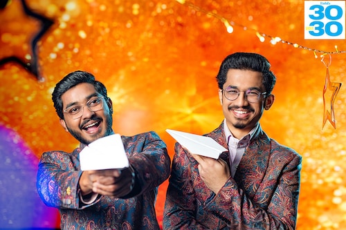 Rama Krishna Mendu and Chirag Jain (right)
Image: Amit Verma Directed By: Kapil Kashyap
Outfit: Saggar Mehra Styled By: Aarushi Gaur Rama Krishna Mendu and Chirag Jain (right)
Image: Amit Verma Directed By: Kapil Kashyap
Outfit: Saggar Mehra Styled By: Aarushi Gaur