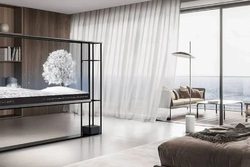 The LG Signature OLED T is causing a stir at CES 2024 in Las Vegas.
Image: Courtesy of LGÂ©
