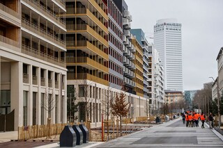 As well as the "eco-friendly" Olympic village that includes low-carbon building materials, Paris Olympics organisers are mostly relying on temporary stadiums or renovated old ones, instead of building new venues. Image:  Ludovic Marin / AFPÂ©