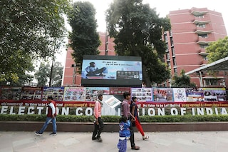 The Election Commission of India is given the power to supervise and conduct free and fair elections by Article 324 of the Indian Constitution.&nbsp
Image: Reuters/Adnan Abidi/File Photo