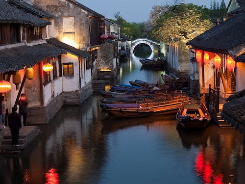 Famous water village Zhouzhuang in Jiangsu ,China. The houses by the river are built several hundred years ago with a typical architectural style of the Ming and Qing Dynasties.
Image: Shutterstock