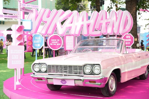 Nykaaland 2.0 continued to raise the bar with an exciting line-up featuring 80+ Indian and international brands, 10+ epic new launches, 10+ immersive experience zones, 12+ workshops and expert sessions and over 500 beauty icons, including celebrities and experts Nykaaland 2.0 continued to raise the bar with an exciting line-up featuring 80+ Indian and international brands, 10+ epic new launches, 10+ immersive experience zones, 12+ workshops and expert sessions and over 500 beauty icons, including celebrities and experts