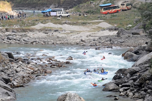 White water rafting and kayaking are popular on this river