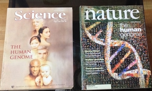 From the time the rough draft of the human genome was published in 2001 Nature (a for-profit journal publishing non-profit work of the International Human Genome Sequencing Consortium) and Science (a non-profit journal publishing for-profit company Celera’s sequencing work), we have come a long way. Pretty much in our lifetime, most of us could carry a copy of our DNA sequences in our pockets! 