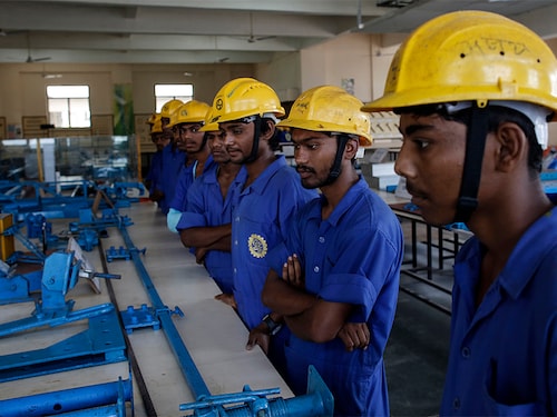 The enhanced budget of Rs 4,000 crores for the Skill India initiative to touch 3.5 crore youth is testament to a clear focus on ensuring job creation and creating a specialized and skilled workforce
(Image: Danish Siddiqui / Reuters)