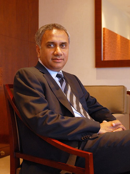 BANGALORE, INDIA JANUARY 6, 2012: Salil Parekh, CEO of application services businesses of Capgemini, photographed during an interview with Mint. (Photo by Hemant Mishra/Mint via Getty Images)