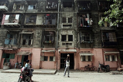 MUMBAI, INDIA - JUNE 20, 2008: Housing - Redevelopment - BDD Chawl at Worli. (Photo by Kunal Patil/Hindustan Times via Getty Images)
