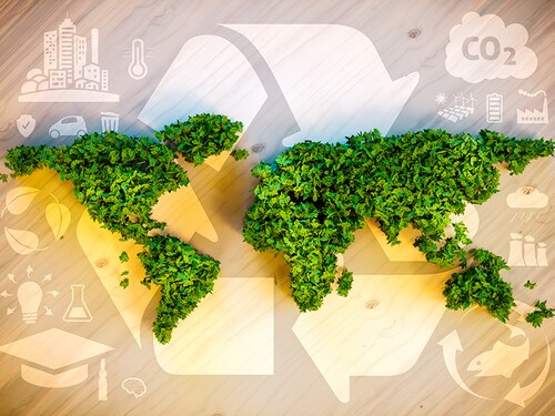 Sustainable world concept. 3D computer generated image.