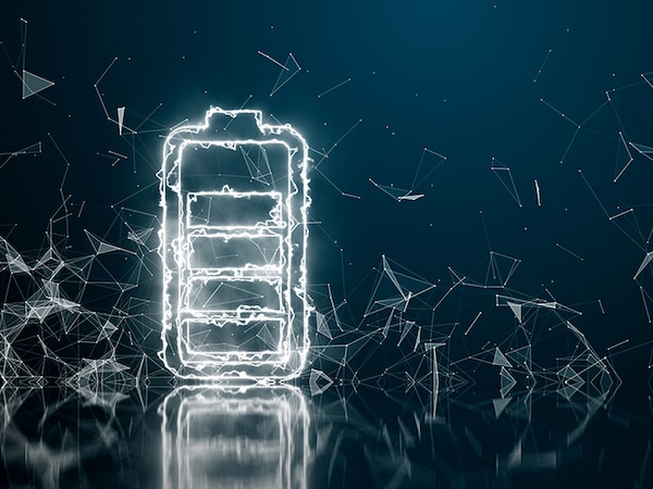 Battery electrical energy and power supply rechargeable battery graphic rendering