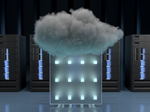 Cloud Computing Data Center Servers 3D Illustration