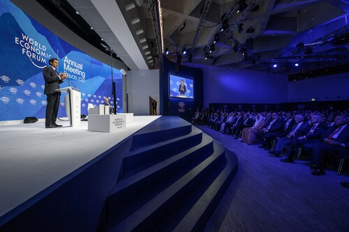 The World Economic Forum (WEF) annual meeting in progress at Davos on May 23, 2022. Image: Fabrice Coffrini / AFP 