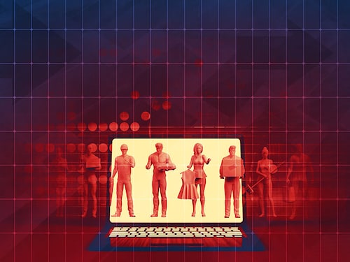 Gig Economy Workers Joining the Online Workforce 3d Render