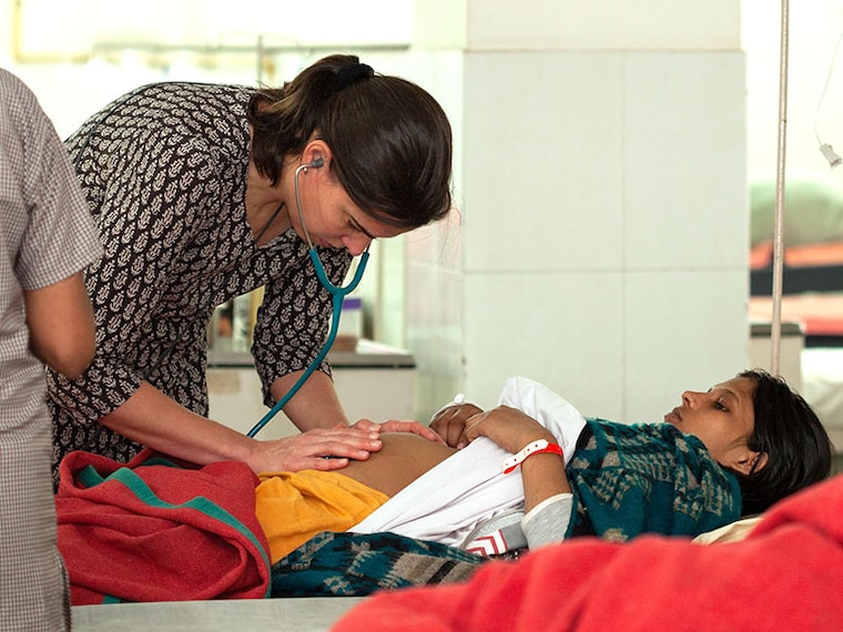 Unidentified doctor in a rural hospital in Raxaul, Bihar state, India, circa Nov. 2013