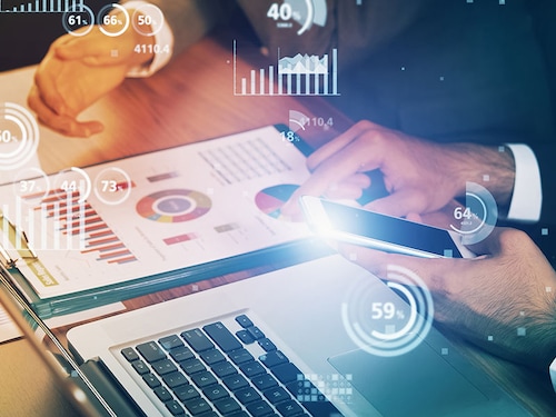 Statistics of business concept. Finance chart. Financial planning. Data analysis.