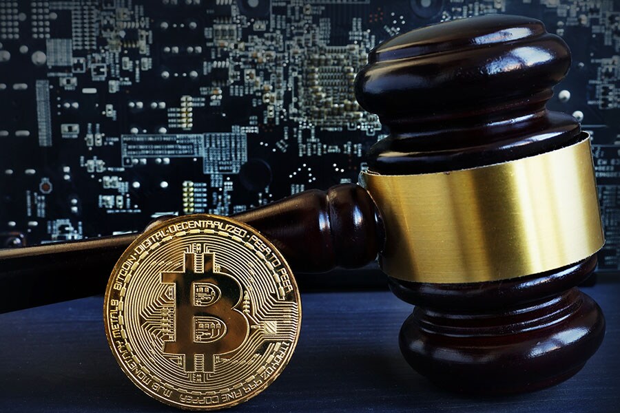 Cryptocurrency and law. Image: Shutterstock