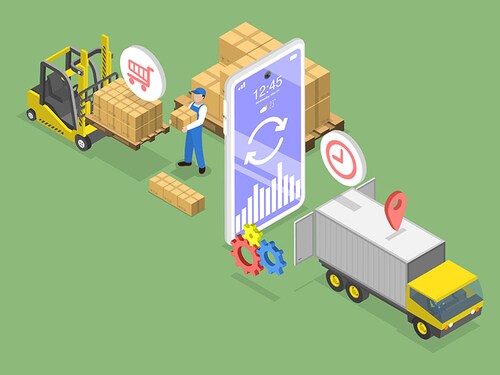 3D Isometric Flat  Conceptual Illustration of Effective Procurement Process, Good or Service Management and Deliver
