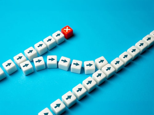 Go to an alternate path. Proceed to plan B. Use a second chance. Avoid losing. Learns from the mistakes of others. Anticipate next steps. Revise work strategy. Try a different approach.