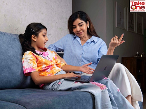 Ten years old Inaaya Abrol with her mom Yuvika Abrol at their home in Navi Mumbai. 1st August, 2025.
Class 5th student Inaaya is learning AI tools like Chat GPT in her school which at times help in creating insightful school projects. Image: Amit Verma Ten years old Inaaya Abrol with her mom Yuvika Abrol at their home in Navi Mumbai. 1st August, 2025.
Class 5th student Inaaya is learning AI tools like Chat GPT in her school which at times help in creating insightful school projects. Image: Amit Verma