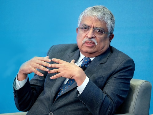 A file photo of Nandan Nilekani, Co-founder and Chairman, Infosys
Image: Saul Loeb / AFP
