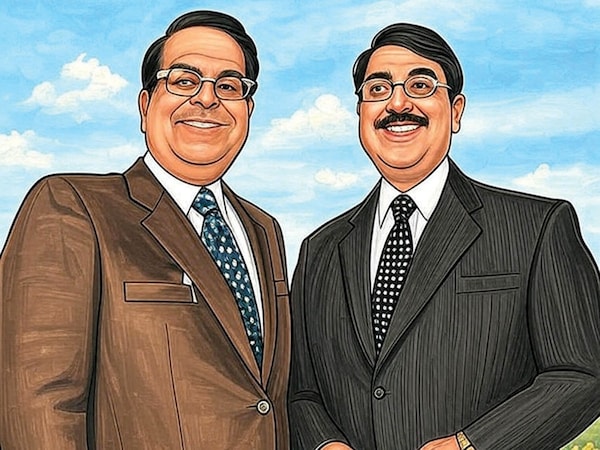 P Dayananda Pai and P Satish Pai, Co-founders, Century Real Estate Holdings
Image: Caricatures by Kapil Kashyap with the help of Grok.Ai