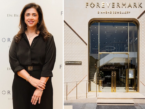 Shweta Harit, global senior vice president at De Beers Group and CEO of Forevermark, (right) Forevermark has recently launched their first store in New Delhi,  India.